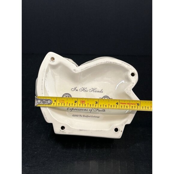 Vtg Bradford Exchange "In His Hands" Porcelain Candle Holder 2002 - Picture 9 of 9